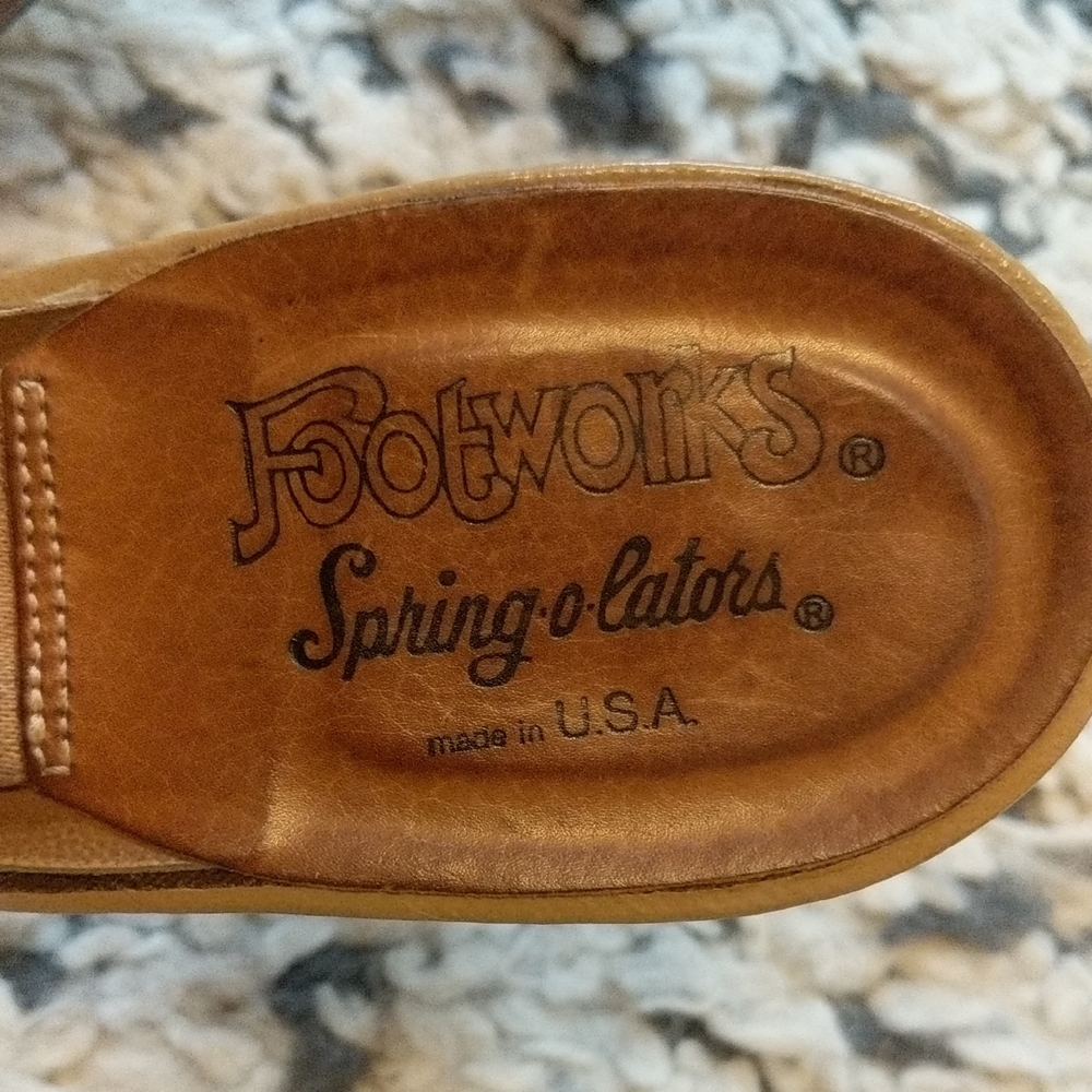 Vintage 1950s(?) Midcentury Footworks Sling-o-lators Slide Mules - Picture 3 of 6